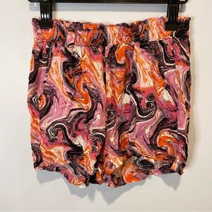 Helium London Colorful Swirl Patterned Shorts M